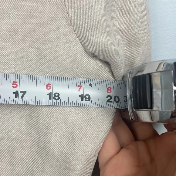 ICHI linen blend zipper closure moto style jacket size 38/ medium - Picture 7 of 10